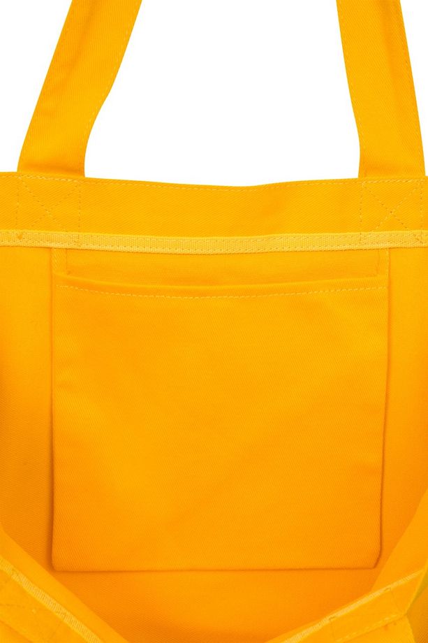 Kanvas Shopper Çanta Sarı - 4