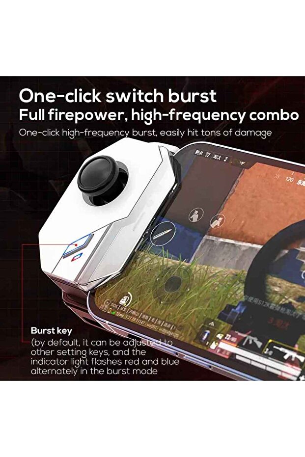 MB02 PUBG Mobile - Android/Apple Compatible, Wireless HID MFI Joystick, Macro Feature and No Delay - 7