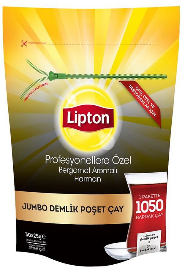LİPTON DEMLİK POŞET ÇAY 30 LU EARL GREY PROFESYONEL JUMBO 25GR 67722090-69799198 4 ADET - 1