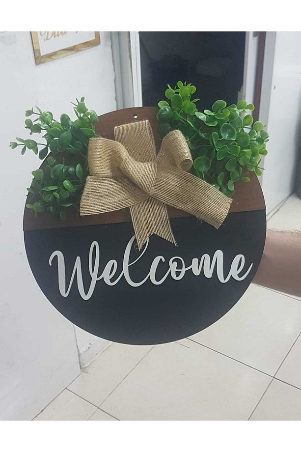 Welcome Yazılı Kapı Isimliği Kapı Süsü Duvar Süsü - 1