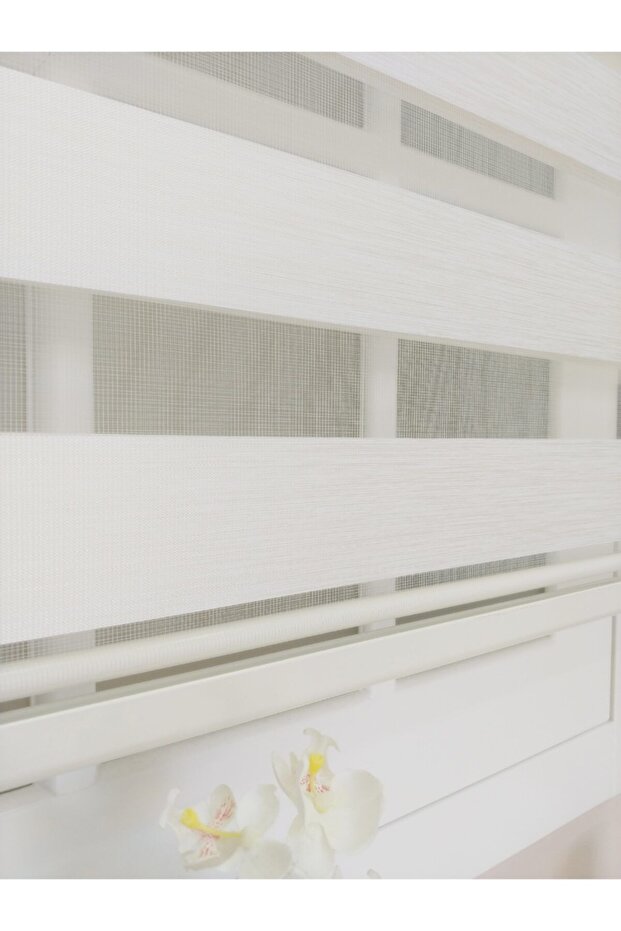 Ekru (açık Krem) Bambu Zebra Stor Perde - 3