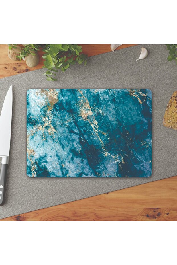 لوح تقطيع زجاجي منقوش مختلط - 1