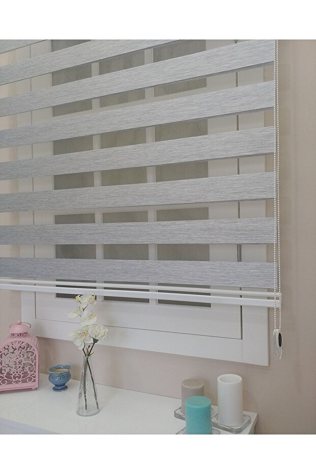 Gri Bambu Zebra Stor Perde