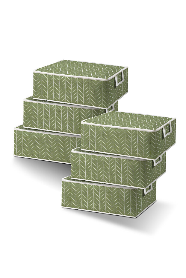 4 Large Storage Bags with Houndstooth Pattern