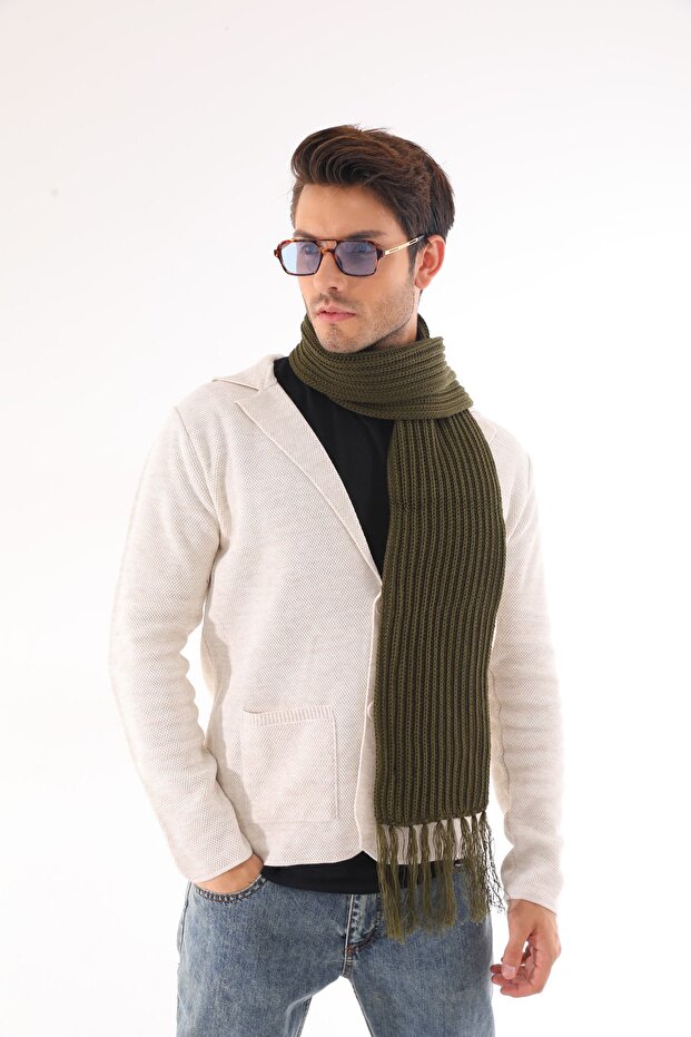 Erkek Selanik Örme Atkı - 3