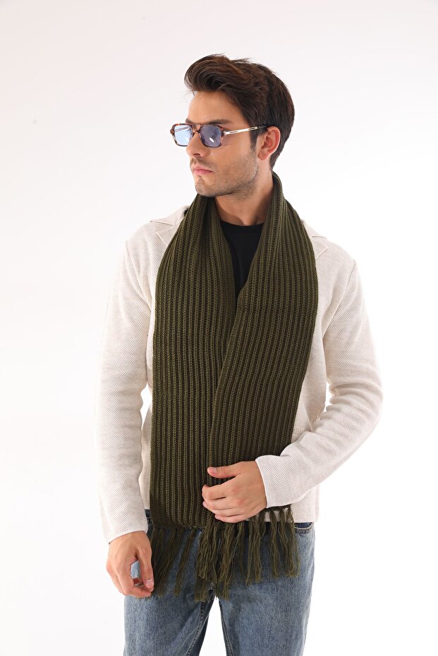 Erkek Selanik Örme Atkı - 1