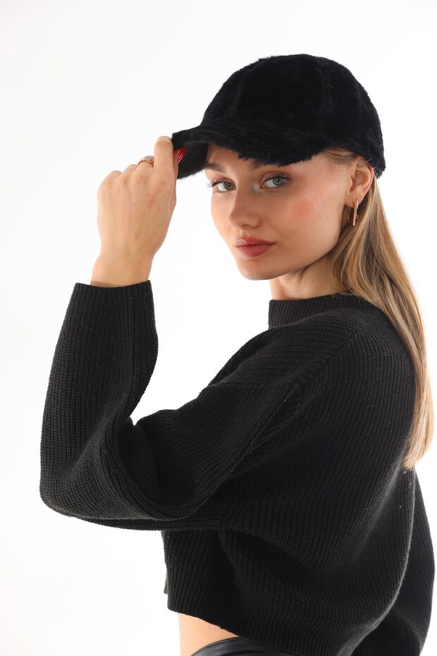 Plush Black Hat - 1