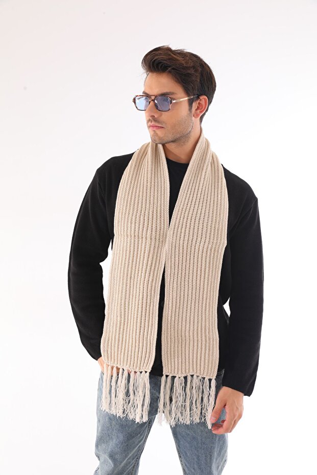 Erkek Selanik Örme Atkı - 1