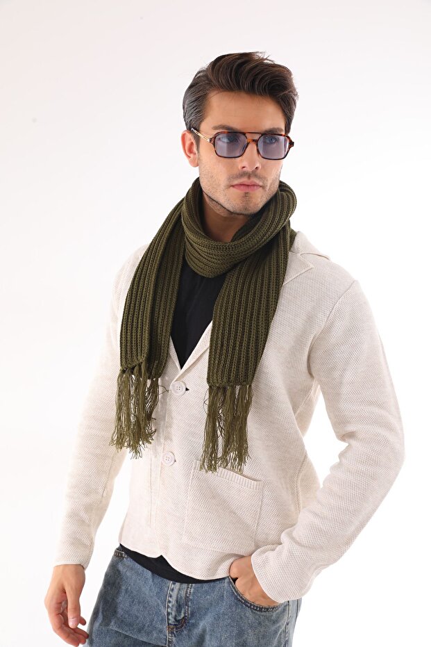 Erkek Selanik Örme Atkı - 4