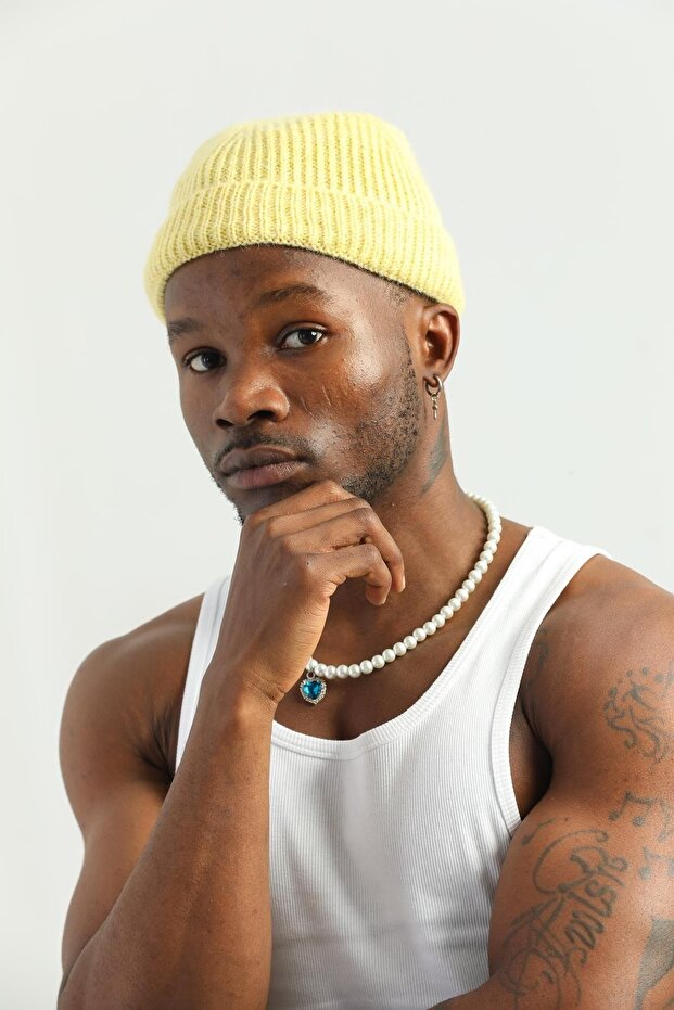 Yün Sarı Retro Bere - 3