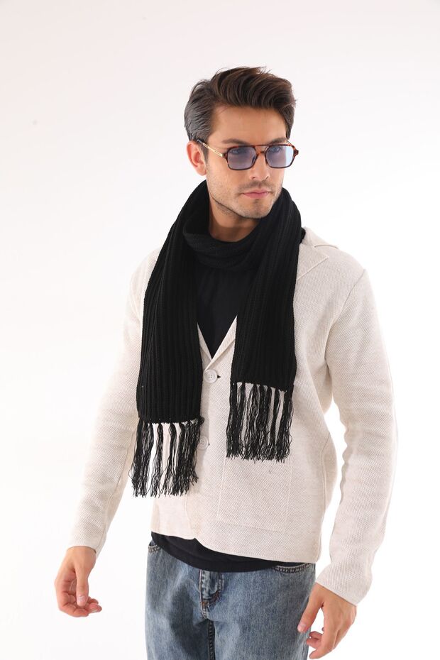 Erkek Selanik Örme Atkı - 4