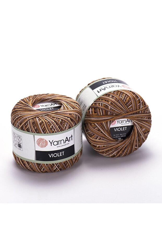 Vıolet Melange - Ebruli, Merserize Dantel Ebruli-506 - 1