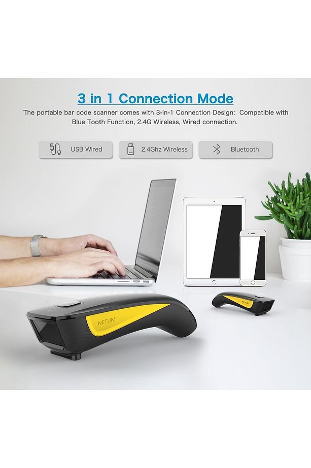 C750 2d 1d Qr Eczaneler Depo Renkli Zemin Karekod Bluetooth Kablosuz Barkod Okuyucucu - 3
