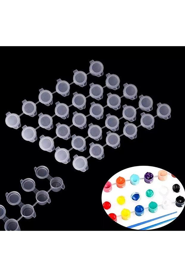 6 Lı 3ml Boş Boya Kutusu 5 Takım - 2