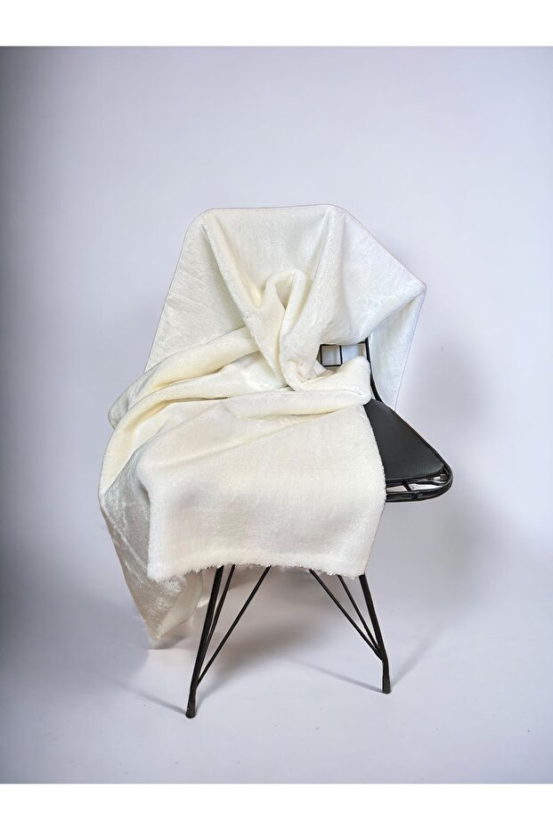 Zp-lutur- Non-Shedding Imported White Plush Fabric 100x150 Cm Home Textile
