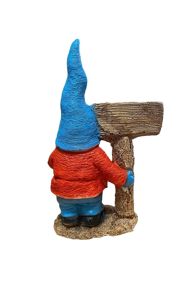 Welcome Yazılı Cüce Kapı Önü Süsü , Bahçe Önü Süsü ,kapı Giriş Heykeli 53cm - 2