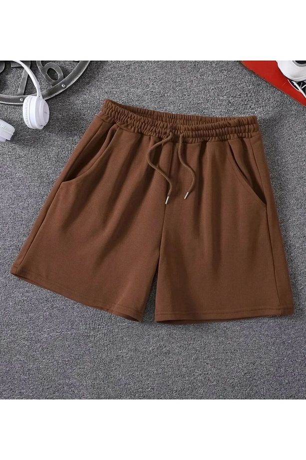 unisex oversize şort gri - 1