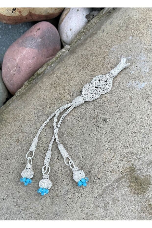Silver Kazaziye Tassel with Infinity Motif Suitable for All Rosaries
