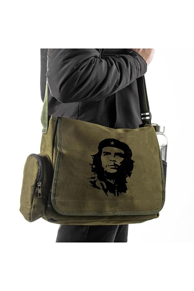 حقيبة ماسنجر خضراء مطبوعة للجنسين من Grnd Che Guevara