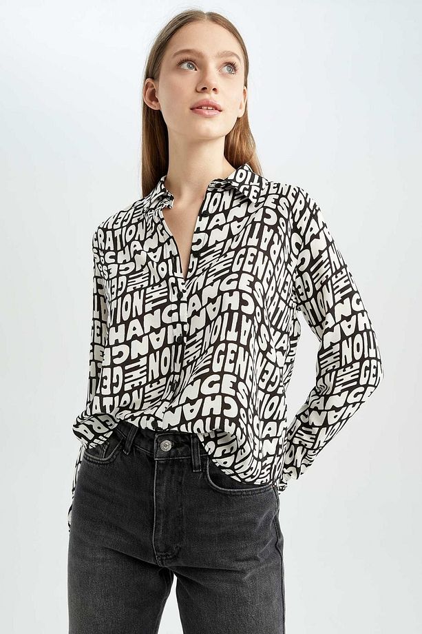 Coool Regular Fit Desenli Uzun Kollu Gömlek Y5301az22au - 3