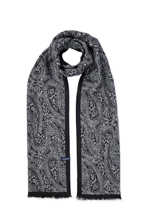 Siyah Desenli Atkı - 1