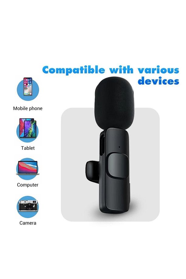 Hk-200a Type-c Uyumlu Wireless Youtuber Kablosuz Yaka Mikrofonu - 3
