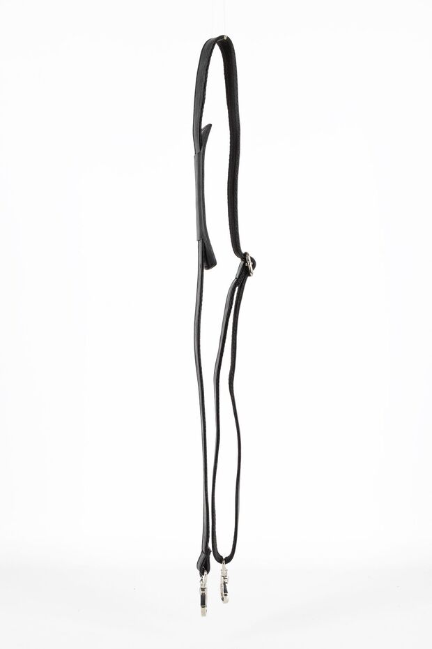 حقيبة جلدية بحزام طويل قابل للتعديل - 4