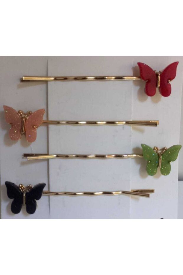 Women's 4pcs Colorful Butterfly Buckle