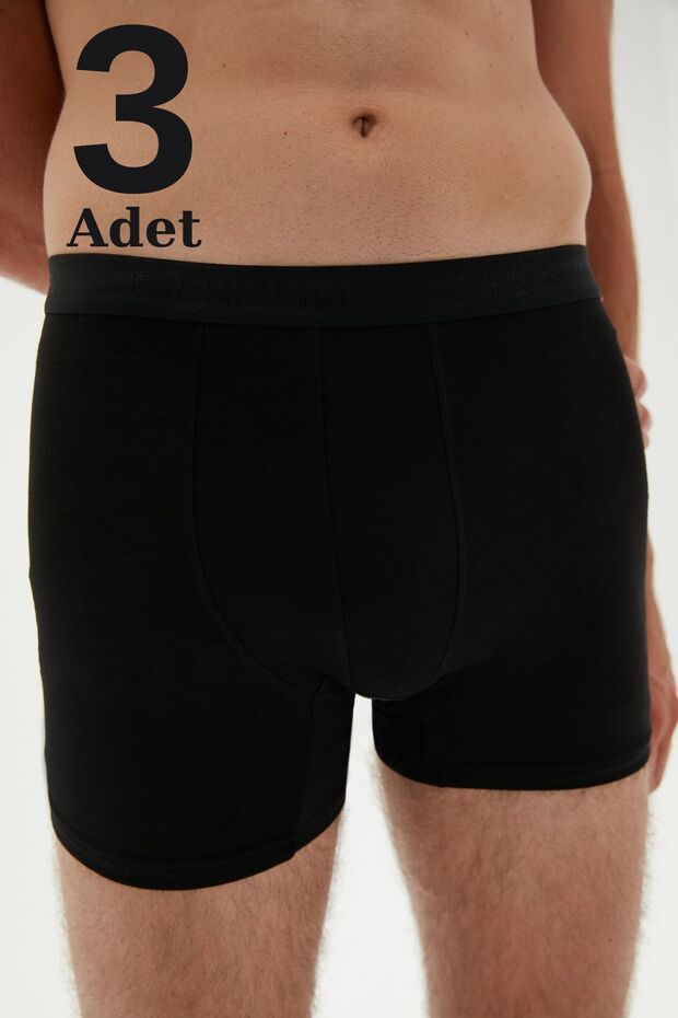 Men's Black Modal Boxers - Pack of 3