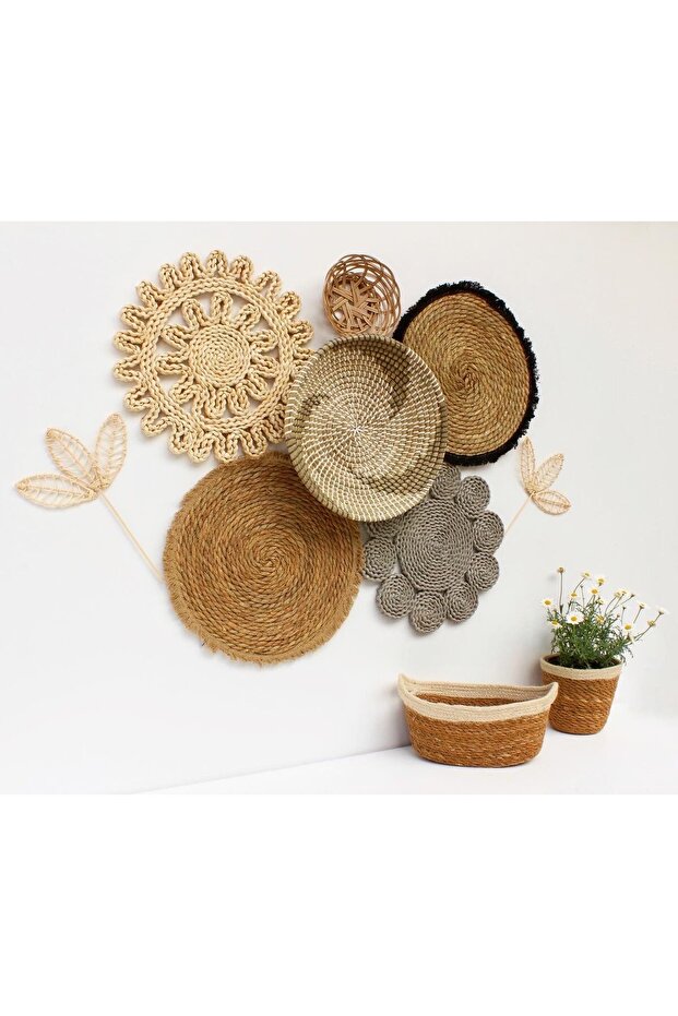 Hasır duvar dekor seti 8’li - 2