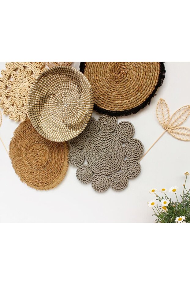 Hasır duvar dekor seti 8’li - 3