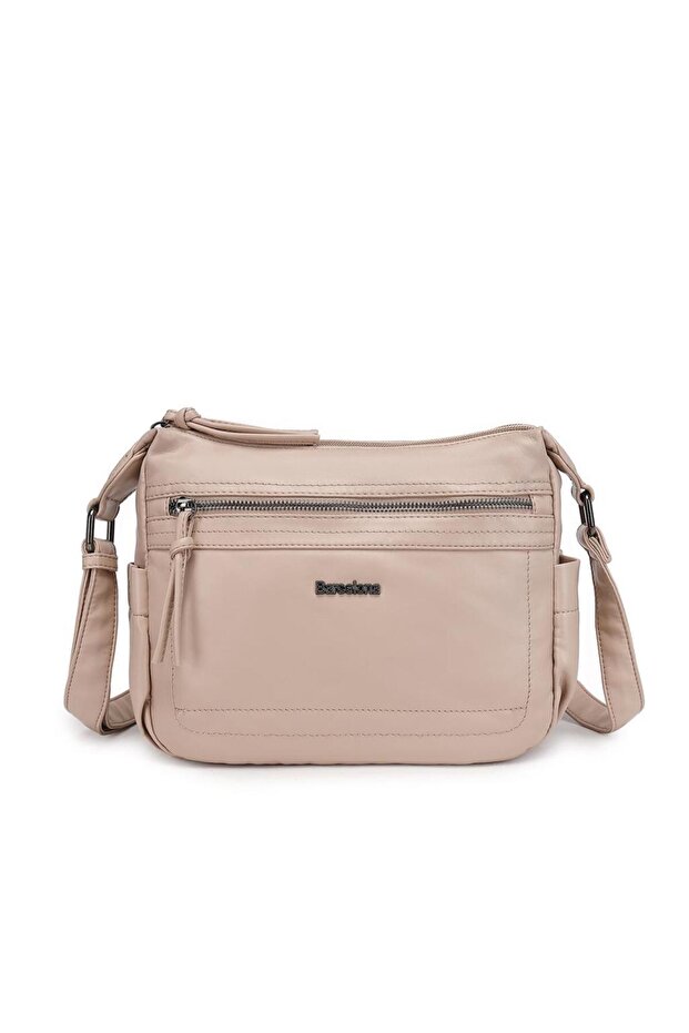 Washed Leather Messenger Shoulder Soft Women's Bag 21K Barcelona 1875