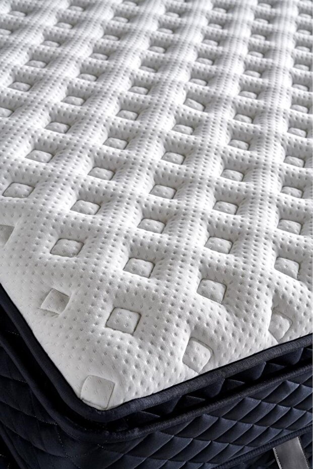 Baklava Yatak Tek Kişilik Ultra Ortopedik Çok Sert Pedli Lüks Yatak 30 cm Antrasit Kumaş - 6