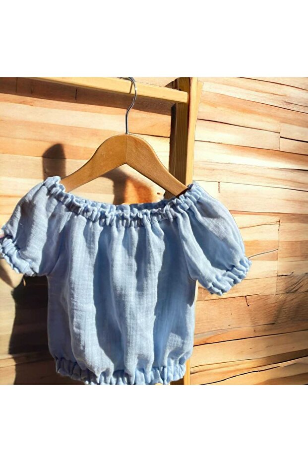 Girl's Madonna Collar Muslin Blouse