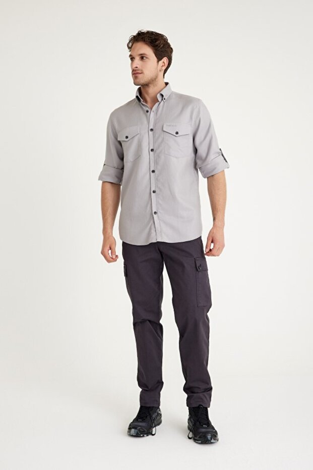 Q&Steinbock Herakles Man Gabardin Cargo Pantolon - 3