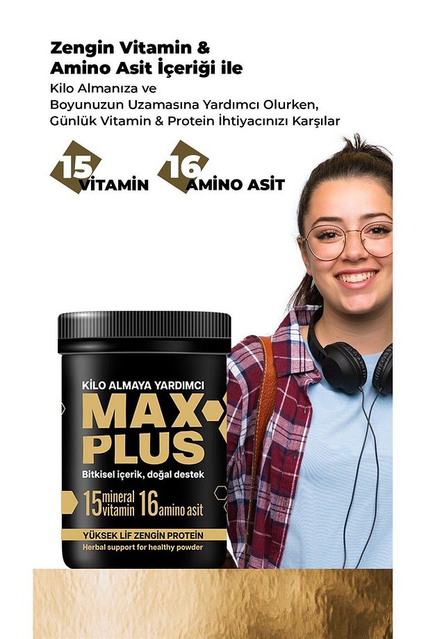 Kilo Almaya Yardımcı Max Plus Bitkisel Gıda Takviyesi 550 gr - 1