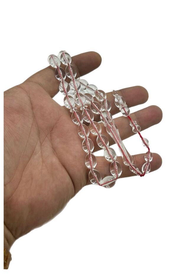 Transparent Powder Amber Prayer Beads