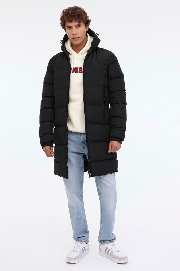M-DESMOND COAT 2PR Siyah Erkek Uzun Kaban - 3