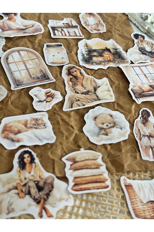 Pajama Time Dosyalı Sticker Seti (Bullet Journal Ve Ajandalar İçin İdealdir) - 5