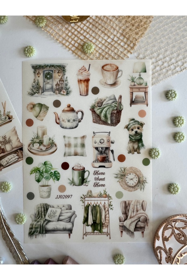 Home Sweet Home 2 Adet Sayfa Şeffaf Sticker Seti ( Bullet Journal Ve Ajandalar İçin İdealdir) - 4