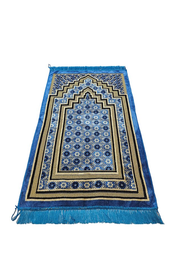 Velvet Prayer Mat Luxury-Light Blue