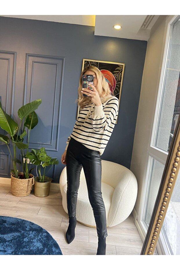 Deri Pantolon Siyah - 3