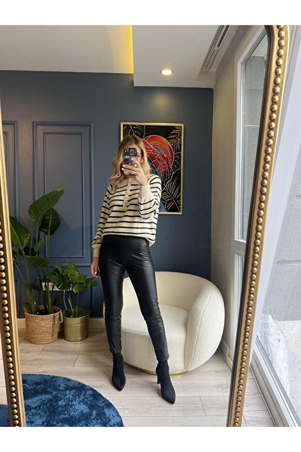 Deri Pantolon Siyah - 2