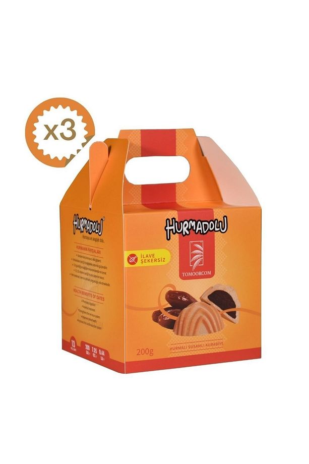 Hurmalı Susamlı Kurabiye Şekersiz 200gr X3 Adet - 1