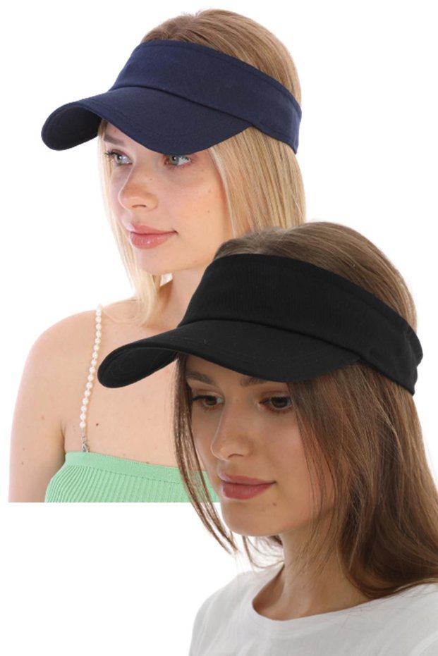 UV Protective Unisex Visor Tennis Hat Set of 2