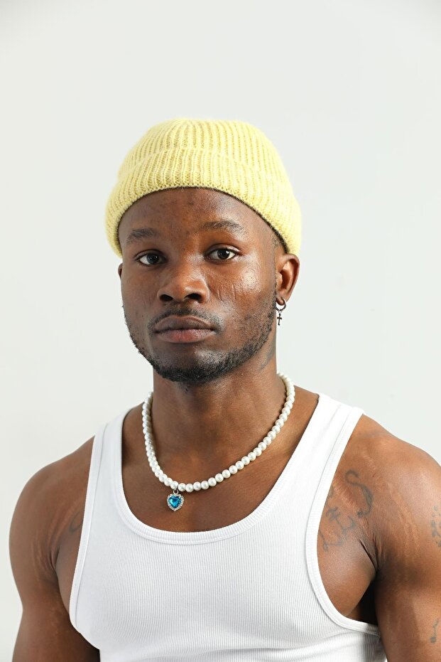 Yün Sarı Retro Bere - 1