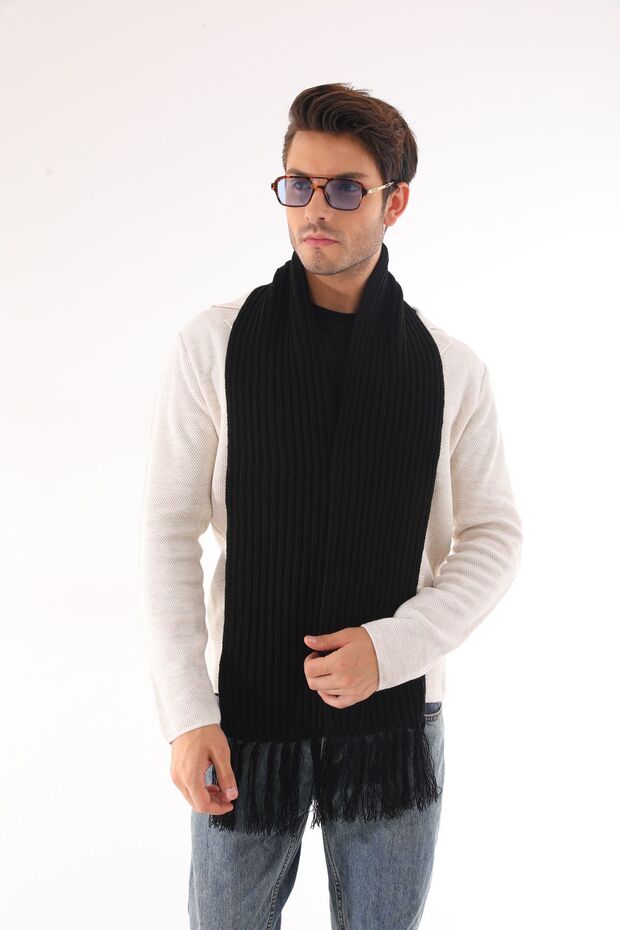 Erkek Selanik Örme Atkı - 1