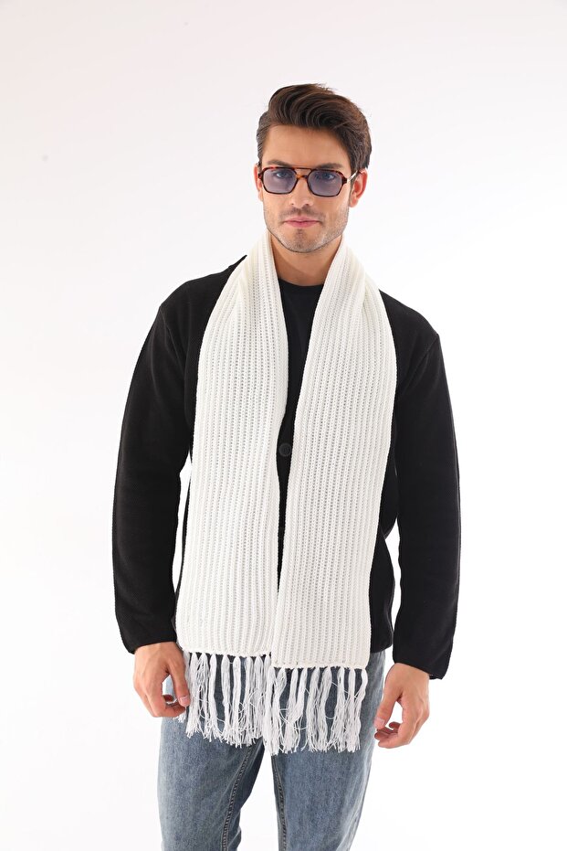 Erkek Selanik Örme Atkı - 1