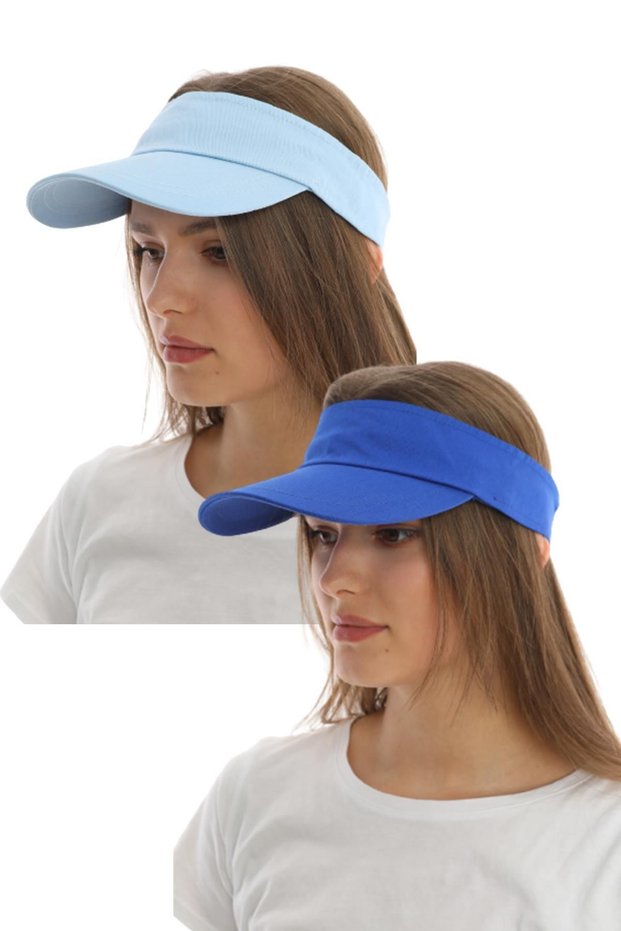 UV Protective Unisex Visor Tennis Hat Set of 2