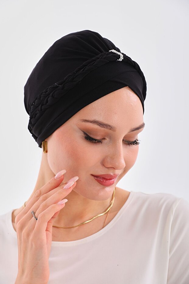 Çift Örgülü Bone - 1